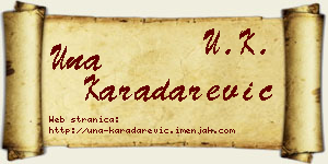 Una Karadarević vizit kartica